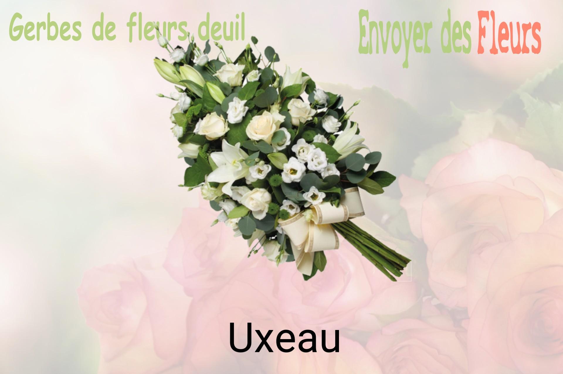 Gerbe de fleurs de deuil livrée à Uxeau